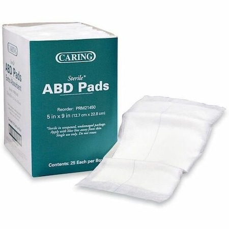Medline PADS, STERILE, ABDOMINAL, 5X9, 25PK MIIPRM21450